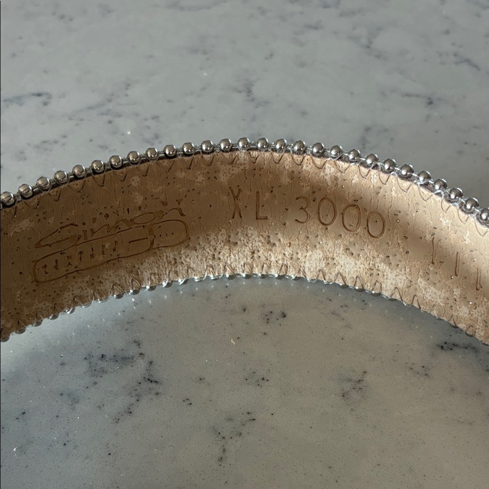 B.B. Simon Silver and Brown Crystal Belt - Picture 5 of 6